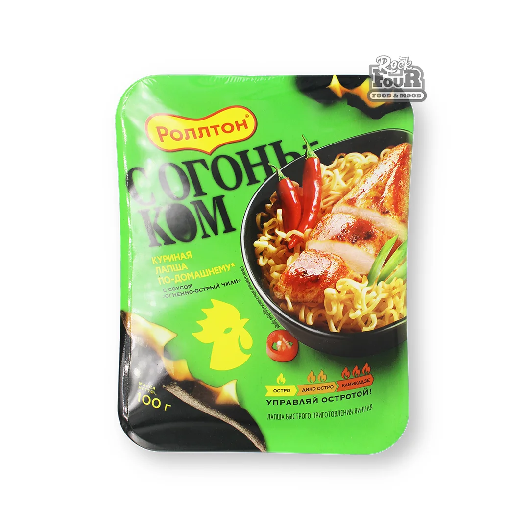 Noodles "Rollton" with chicken, spicy 100g